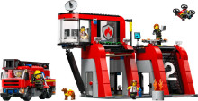 60414 LEGO® City Ugunsdzēsēju Depo Un Ugunsdzēsēju Auto