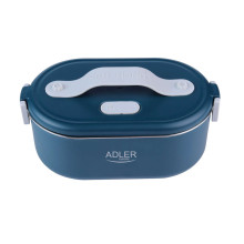 Ikonka Art.KX4125 "Adler" AD 4505 mėlyna Maisto konteineris šildomas pietų dėžutės rinkinys konteineris atskiriamasis šaukštas 0,8L 55W