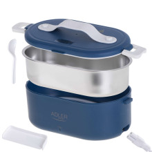 Ikonka Art.KX4125 Adler AD 4505 blue Food container heated lunch box set container separator spoon 0.8L 55W