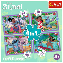 TREFL STITCH 4 dėlionių rinkinys „Lilo&Stitch“