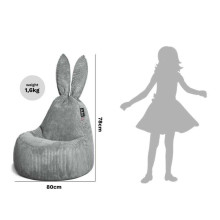 Qubo Baby Rabbit Bubblegum FEEL FIT Art.159613  Пуф мешок бин бег (bean bag), кресло груша, пуф