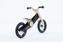 Moovkee Balance Bike Air Art.159826 Black Rožinis vaikiškas motoroleris su mediniu rėmu
