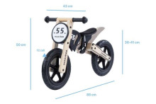 Moovkee Balance Bike Alex Air Art.159827 Black Children's bike / runner with wooden frame