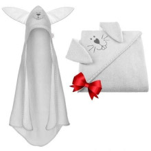 BabyOno Bath Towel Cover Ears Art.BOC0121  Махровое полотенце с капюшоном 80x80см.