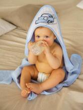 Bocialand Bath Towel Cover Ears Art.BOC0124 Owl Махровое полотенце с капюшоном 80x80см.