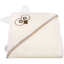 BabyOno Bath Towel Cover Ears Art.BOC0124 Owl Bērnu frotē dvielis ar kapuci 80x80cm