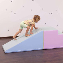 Iglu Soft Play Mega Fun Slider Art.159989 Pastel Spēles komplekts ar kāpnēm un slidkalniņu