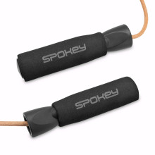 Skipping rope with a leather rope Spokey QUICK SKIP