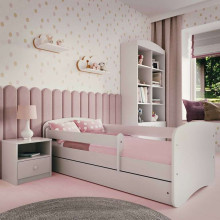 Bed babydreams white without pattern with drawer without mattress 180/80