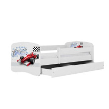 Bed babydreams white formula with drawer with non-flammable mattress 180/80