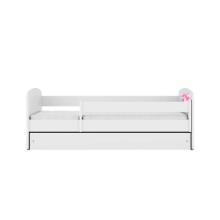 Bed babydreams white fairy with butterflies with drawer with non-flammable mattress 160/80