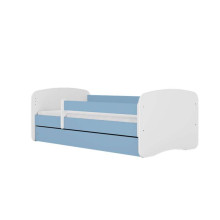 Babydreams blue bed without a pattern, without a drawer, mattress 160/80
