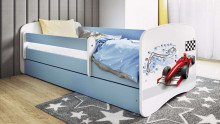 Bed babydreams blue formula with drawer with non-flammable mattress 160/80