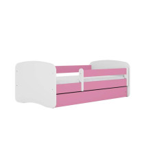 Babydreams bed, pink, without pattern, without drawer, mattress 180/80