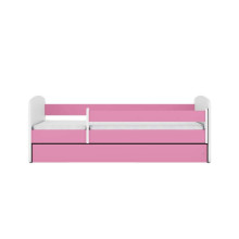 Babydreams pink bed without a pattern with a drawer, mattress 160/80