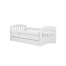 Bed classic 1 white with drawer with non-flammable mattress 180/80