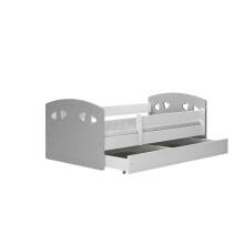 Bed Julia mix grey with drawer with non-flammable mattress 160/80
