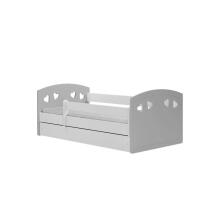Bed Julia mix grey with drawer with non-flammable mattress 160/80
