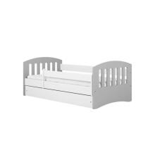 Bed classic 1 mix grey with drawer with non-flammable mattress 180/80