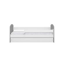 Bed classic 1 mix grey with drawer with non-flammable mattress 180/80