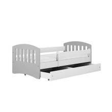 Bed classic 1 mix grey with drawer with non-flammable mattress 180/80