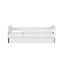 Babydreams white bed without a pattern, without a drawer, coconut mattress 160/80