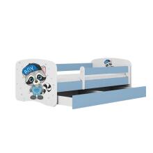Babydreams blue raccoon bed with a drawer, latex mattress 160/80