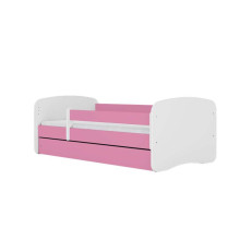 Bed babydreams pink frozen land with drawer with non-flammable mattress 140/70