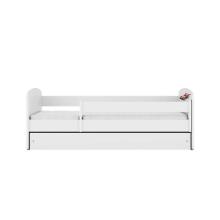 Bed babydreams white racing car with drawer with non-flammable mattress 160/80