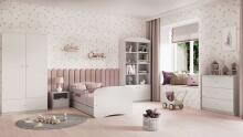 Babydreams white bed, without a pattern, without a drawer, latex mattress 160/80