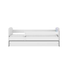 Bed babydreams white baby elephant with drawer with non-flammable mattress 140/70