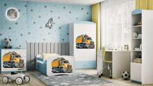 Bed babydreams blue truck with drawer with non-flammable mattress 180/80