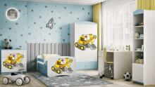 Bed babydreams blue digger with drawer with non-flammable mattress 180/80