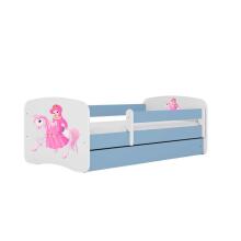 Babydreams blue princess on a horse bed without drawer latex mattress 160/80