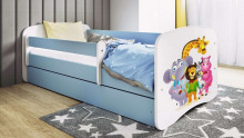 Bed babydreams blue zoo with drawer with non-flammable mattress 140/70