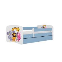 Bed babydreams blue zoo with drawer with non-flammable mattress 180/80