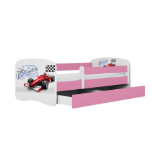 Bed babydreams pink formula with drawer with non-flammable mattress 160/80