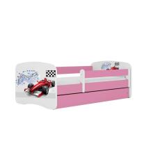 Bed babydreams pink formula with drawer with non-flammable mattress 140/70