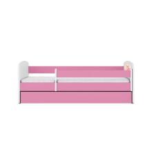 Bed babydreams pink teddybear butterflies with drawer with non-flammable mattress 140/70