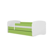 Bed babydreams green digger with drawer with non-flammable mattress 140/70