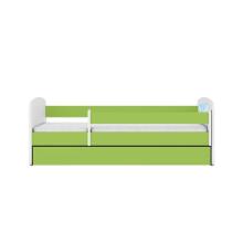 Bed babydreams green blue teddybear with drawer with non-flammable mattress 160/80