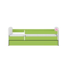 Bed babydreams green fairy with butterflies with drawer with non-flammable mattress 140/70