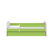 Bed babydreams green zoo with drawer with non-flammable mattress 160/80