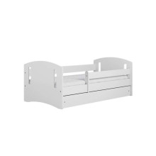 Bed classic 2 white with drawer with non-flammable mattress 180/80