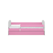 Bed classic 2 pink with drawer with non-flammable mattress 160/80