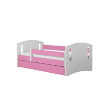 Bed classic 2 pink with drawer with non-flammable mattress 160/80