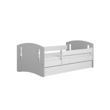 Bed classic 2 mix grey with drawer with non-flammable mattress 180/80