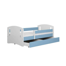 Bed classic 2 blue with drawer with non-flammable mattress 160/80