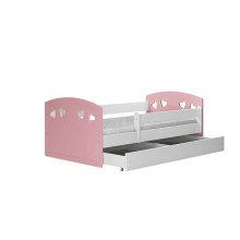 Bed Julia mix pale pink with drawer with non-flammable mattress 180/80