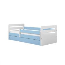 Bed tomi blue with drawer with non-flammable mattress 160/80